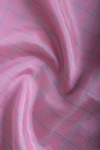 Mangalagiri Silk Sarees With All Over Checks And Printed Border.