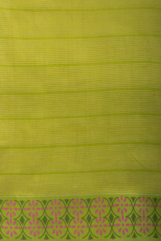 Mangalagiri Silk Sarees With All Over Checks And Printed Border.