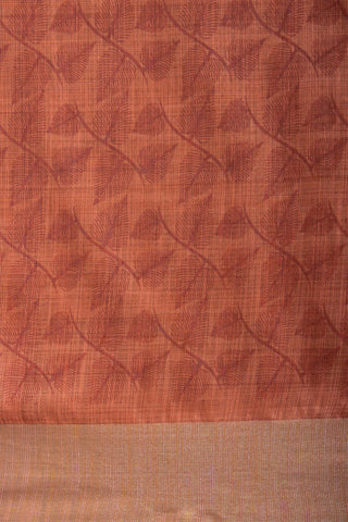 Mangalagiri silk saree with allover leafs print