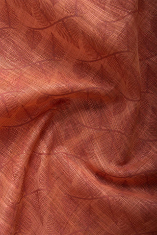 Mangalagiri silk saree with allover leafs print