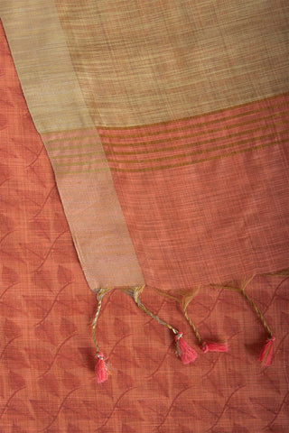 Mangalagiri silk saree with allover leafs print