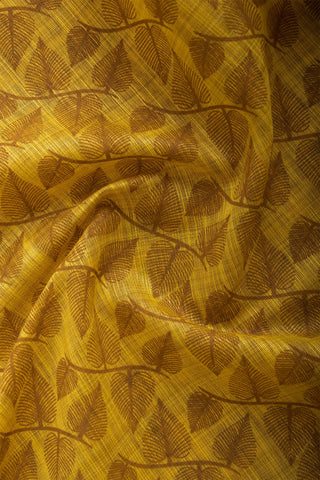 Mangalagiri silk saree with allover leafs print