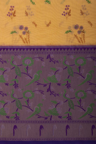 Paithani silk weaving saree with flower print