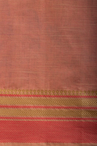 Uppada Cotton Printed Sarees With Soft Amber.