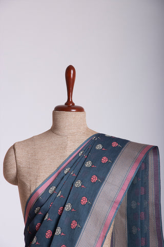 Venkatagiri Cotton Printed Sarees With Beautiful Flower Prints.