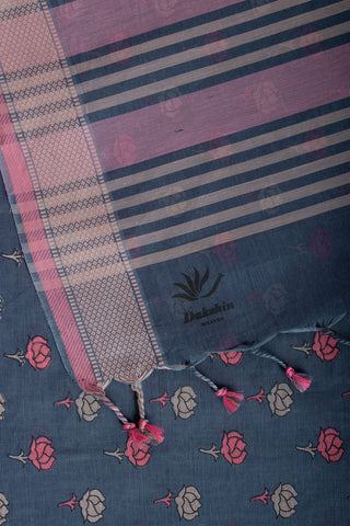 Venkatagiri Cotton Printed Sarees With Beautiful Flower Prints.