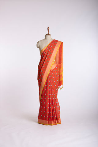 Venkatagiri Cotton Printed Sarees With Beautiful Flower Prints.