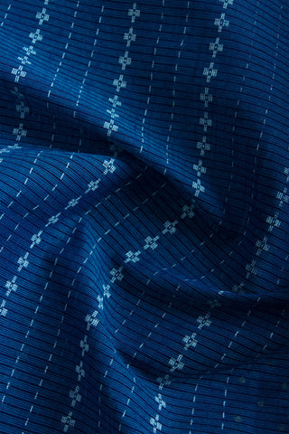 Venkatagiri cotton saree in peacock print with texture