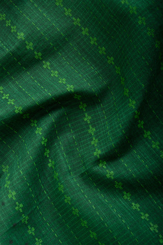 Venkatagiri cotton saree in peacock print with texture