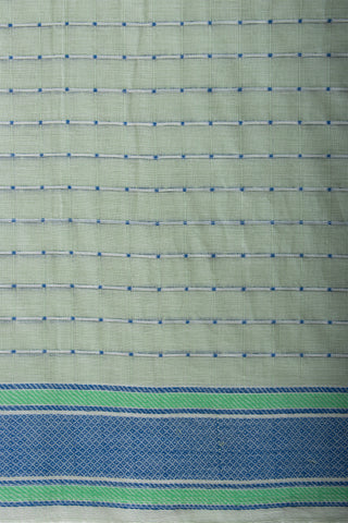 Alikam khadi cotton saree with chacks with hand Embroidery work