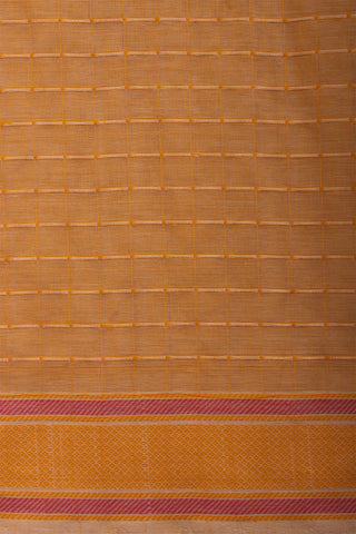 Alikam khadi cotton saree with chacks with hand Embroidery work