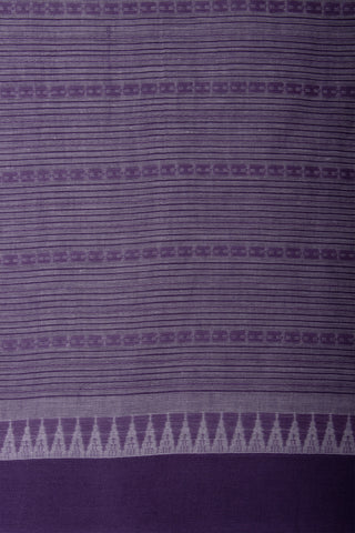 Alikam khadi cotton saree with Stripes and with Temple Border