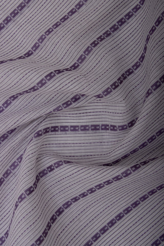 Alikam khadi cotton saree with Stripes and with Temple Border