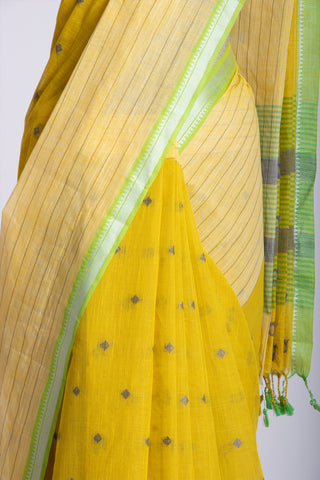 Chettinadu Cotton Saree In Sky Blue With Buta.