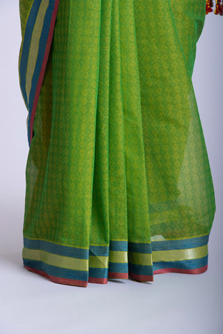 Embose Cotton Saree With Allover Buta