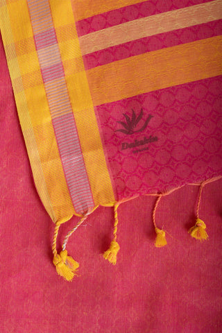 Embose Cotton Saree With Allover Buta