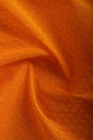 Embose Cotton Saree In Orange With Soft Amber