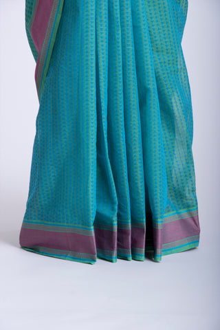 Embose Cotton Saree With All Over Buta