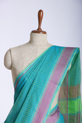 Embose Cotton Saree With All Over Buta