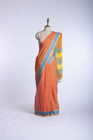 Embose Cotton Saree With All Over Buta