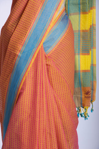 Embose Cotton Saree With All Over Buta