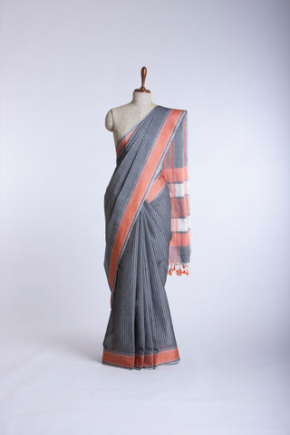 Embose Cotton Saree With All Over Buta