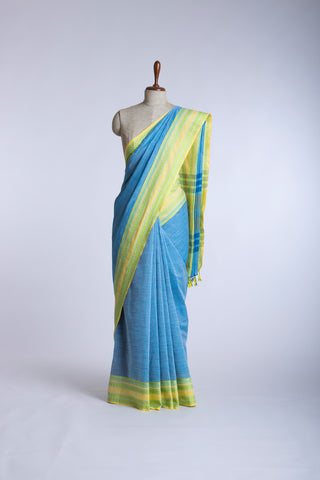 Ikkat cotton saree with texture