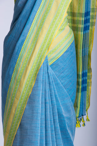 Ikkat cotton saree with texture