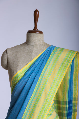 Ikkat cotton saree with texture