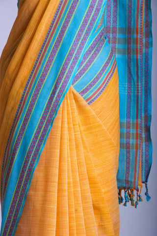 Ikkat cotton saree with texture