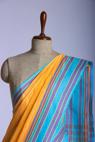 Ikkat cotton saree with texture