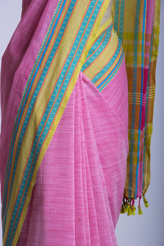 Ikkat cotton saree with texture