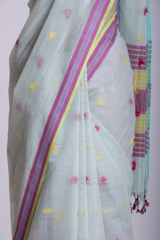 Ikkat Cotton Saree With Buta