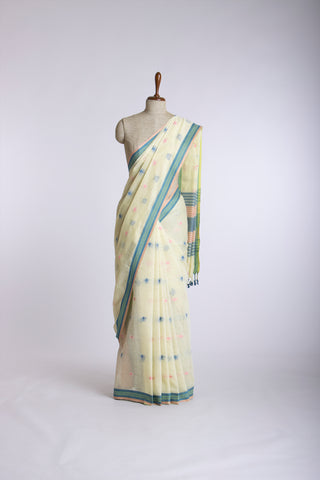 Ikkat Cotton Saree With Buta