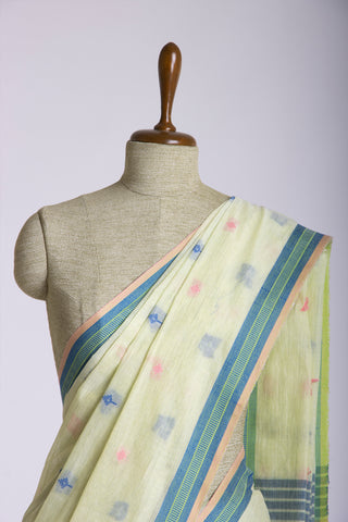 Ikkat Cotton Saree With Buta