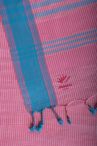 Ikkat Cotton Saree With Horizontal Stripes