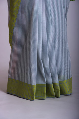 Ikkat Cotton Saree With Horizontal Stripes