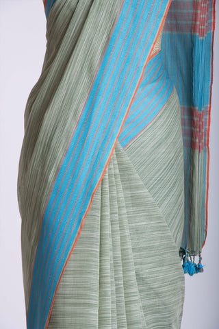 Ikkat Cotton Saree With Texture