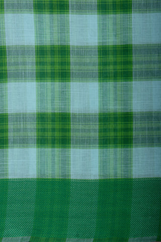 Kanchi Cotton Checks Printed Saree With Texture.