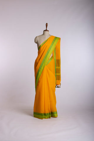 Kanchi cotton saree with texture