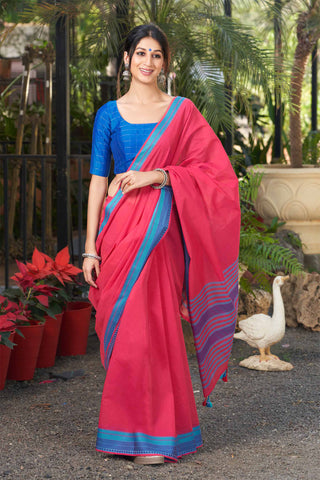 Kanchi cotton saree with texture