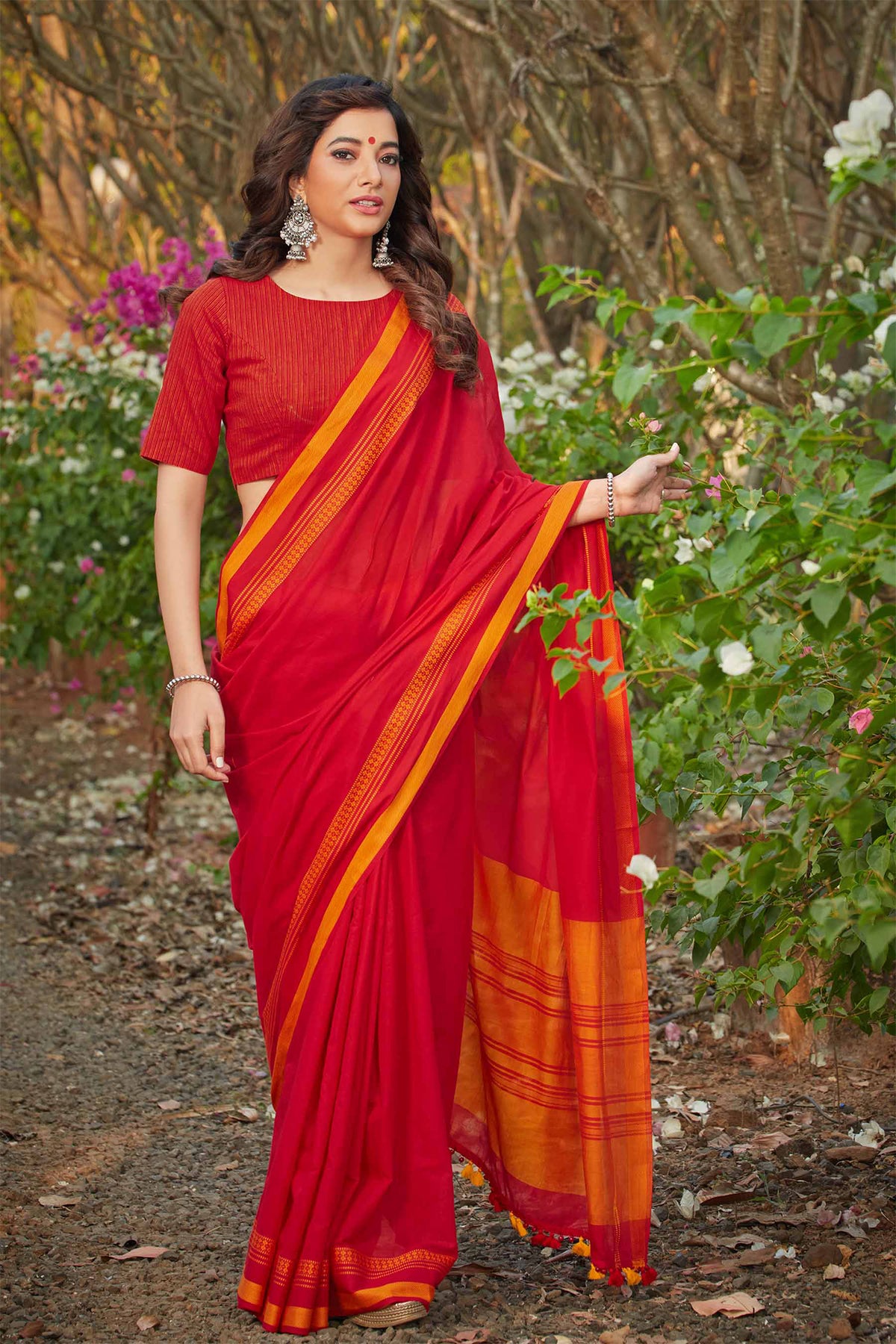 Kanchi cotton saree with  with texture