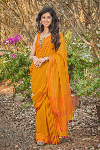 Kanchi cotton saree with  with texture