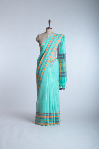 Kanchi cotton plain saree with texture