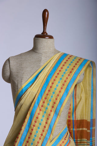 Kanchi cotton plain saree with texture