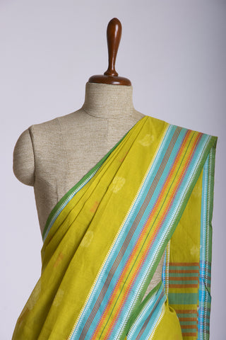 Kanchi cotton butta weaving saree with texture