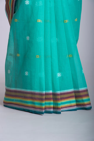 Kanchi cotton butta weaving saree with texture