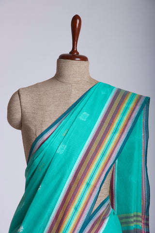 Kanchi cotton butta weaving saree with texture