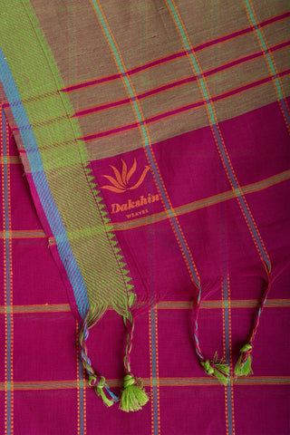 Mangalagiri Cotton Sarees With All Over Checks.