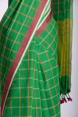 Mangalagiri Cotton Sarees With All Over Checks.